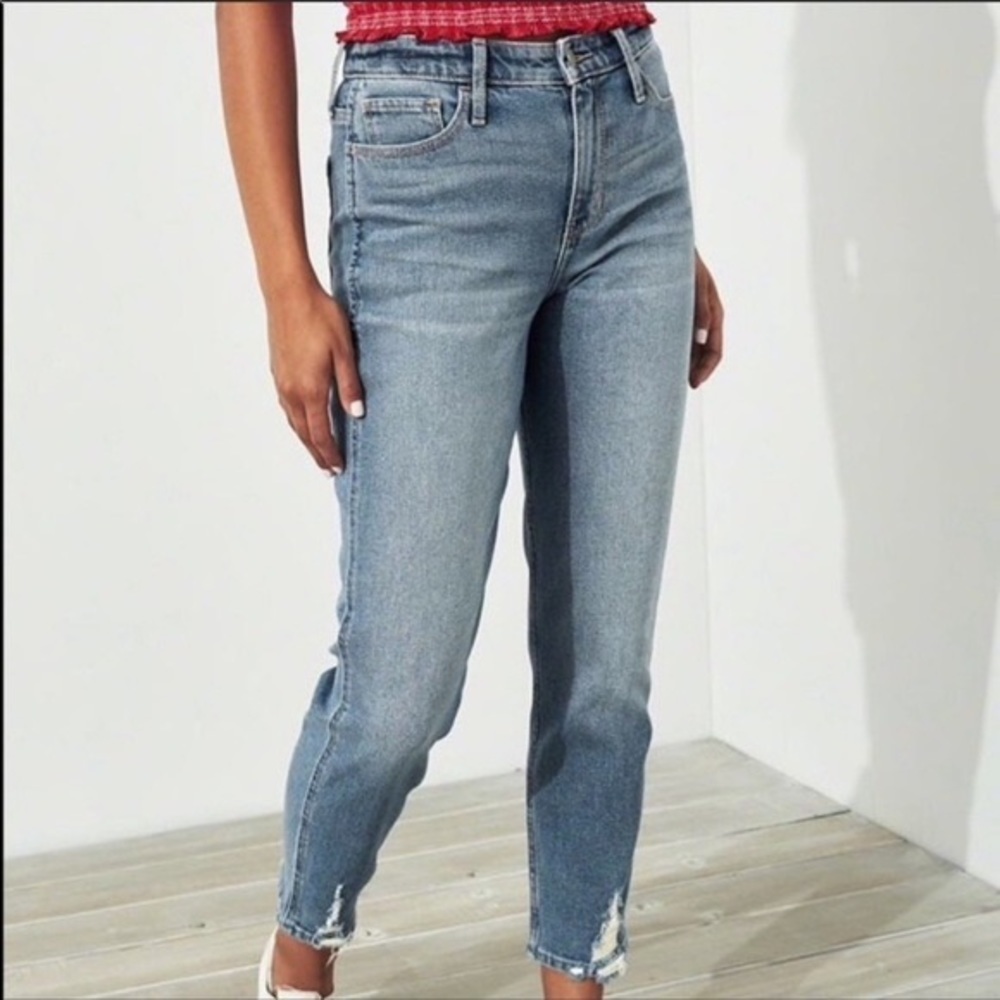 HOLLISTER High-Rise Mom Denim Jean Vintage Stretch Size 3R - Picture 1 of 11
